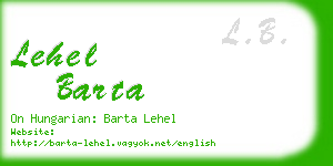 lehel barta business card